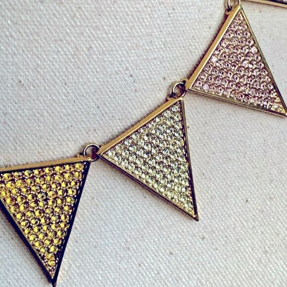 Spectacular Eddie Borgo Ombré Pavé Triangle Collar Flat Choker Necklace $1050 - Picture 6 of 11